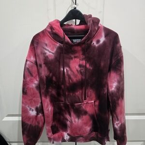 Various Artists Red and Black Tie-Dye Men's Sweater